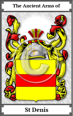 St Denis Family Crest Download (JPG)  Book Plated - 150 DPI